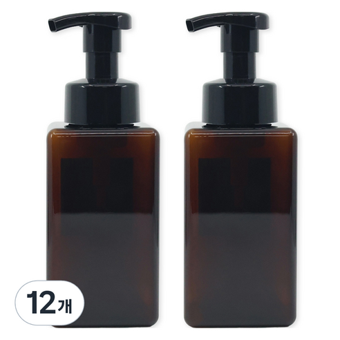 뉴앤룩 디스펜서 핸드워시 거품용기 450ml, 브라운, 12개