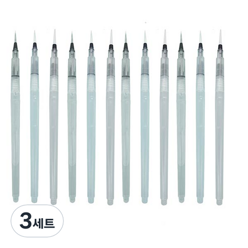 블루마토 워터브러쉬 3종 x 4p 세트 WTB001, 소, 중, 대, 3세트
