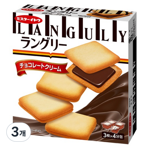 랑그리 초코 크림 샌드, 132g, 3개