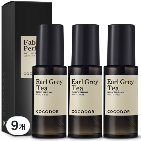 코코도르 룸 앤 패브릭 퍼퓸 섬유탈취제, 80ml, 9개, 얼그레이티