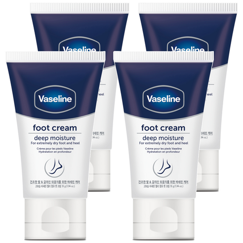 바세린 풋크림 딥 모이스처, 55g, 4개