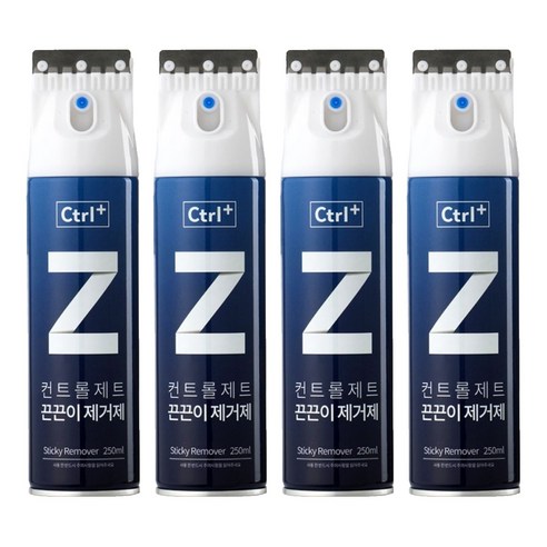 컨트롤제트 끈끈이 제거제 250ml, 4개