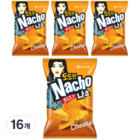 오리온 도도한 나쵸 치즈맛, 92g, 16개