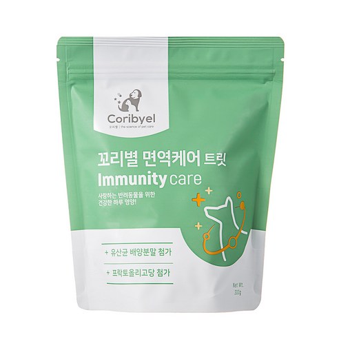 꼬리별 강아지 뉴트리션 트릿 면역케어 300g, 1개