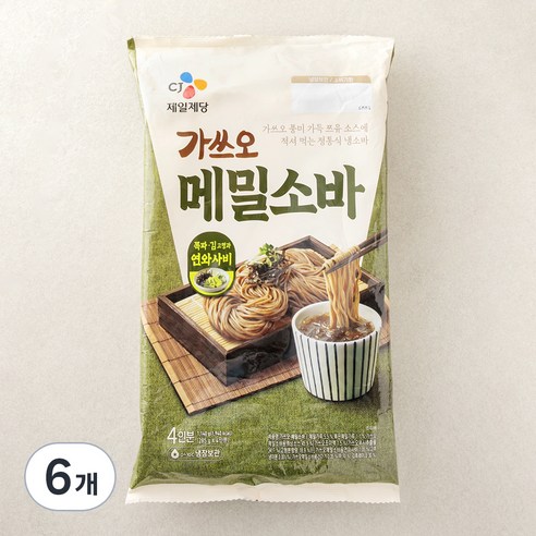 CJ제일제당 가쓰오 메밀소바 4인분, 1.14kg, 6개