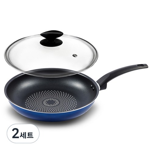발룬피니 인덕션 IH 프라이팬 + 유리뚜껑 세트, 2세트, 20cm
