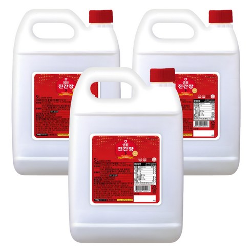 샘표 진간장S, 5L, 3개