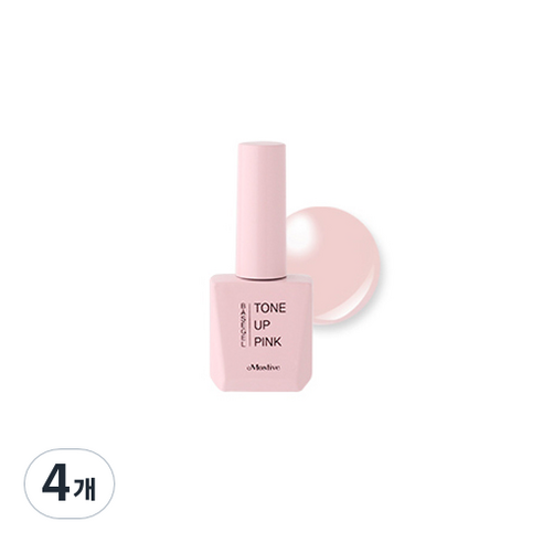 모스티브 칼라 젤폴리시 톤업 베이스 젤 12ml, 핑크, 4개