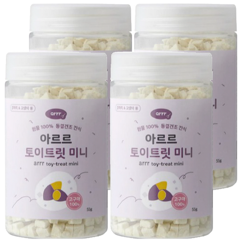 동원아르르 반려동물 토이트릿 미니 간식, 고구마, 55g, 4개
