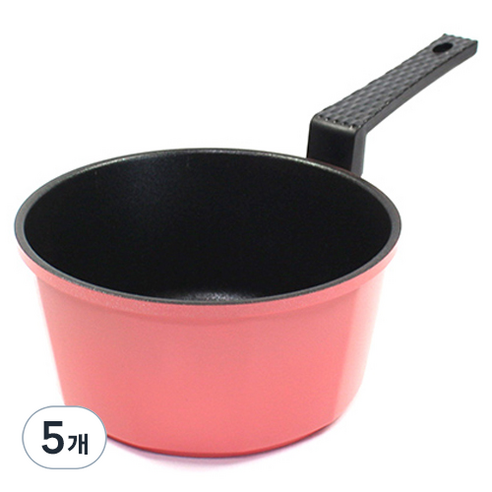 키친아트 본 소스팬 편수냄비, 16cm, 핑크, 5개