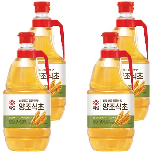 백설 양조식초, 1.8L, 4개