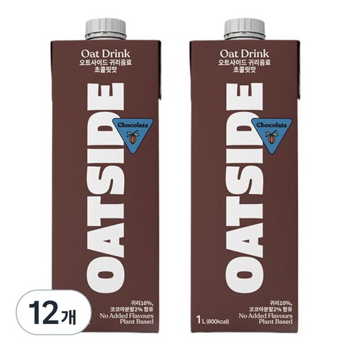 오트사이드 귀리음료 초콜릿맛, 1L, 12개