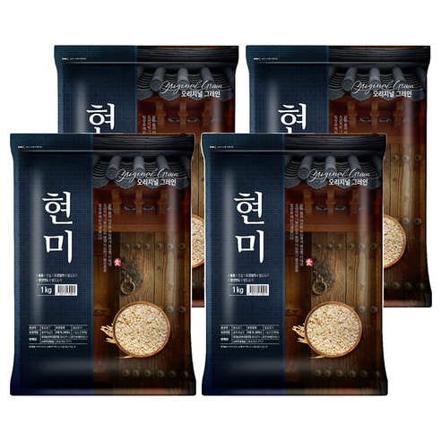 오리지널그레인 현미, 1kg, 4개