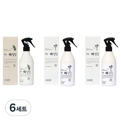 수아연 딥앤모이스처 각질제거 때필링 스프레이 300ml 라벤더 2p + 로즈마리 세트, 6세트
