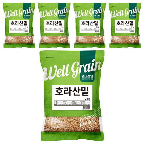 웰그레인 튀르키예산 호라산밀, 2kg, 5개