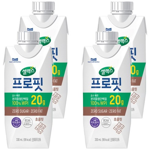 셀렉스 프로핏 초콜릿, 330ml, 4개