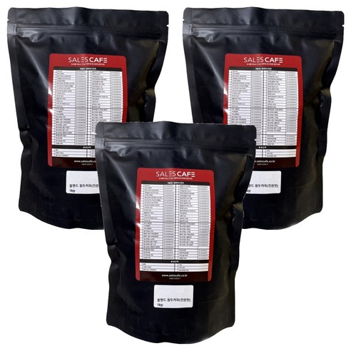 세일즈카페 블렌드 원두커피 진한맛, 홀빈(분쇄안함), 500g, 3개