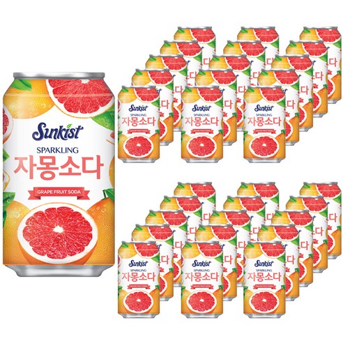 해태htb 썬키스트 자몽소다, 355ml, 72개
