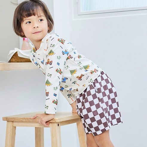베베샤 사파리 보드숏 래쉬가드 상하의 세트