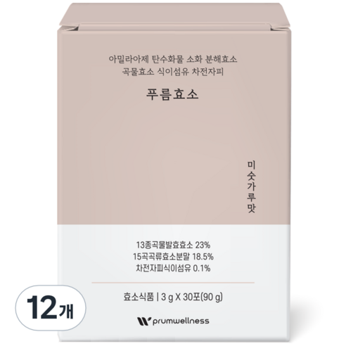 푸름웰니스 푸름효소 미숫가루맛 30p, 90g, 12개