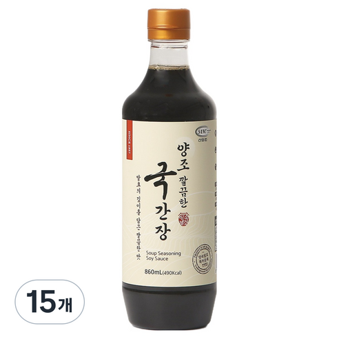 신앙촌 양조 깔끔한 국간장, 860ml, 15개