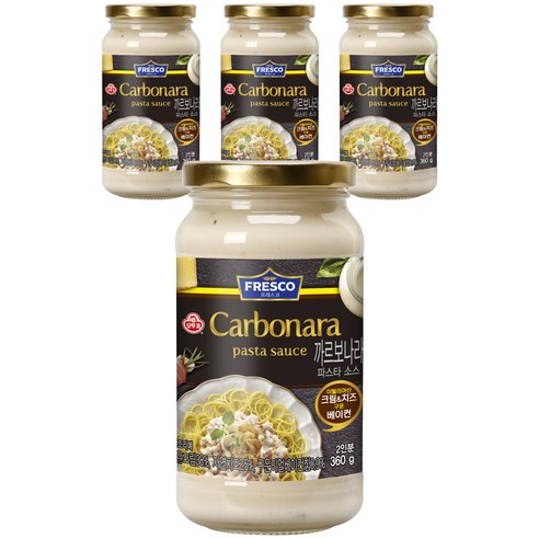 오뚜기프레스코 까르보나라 파스타소스, 360g, 4개