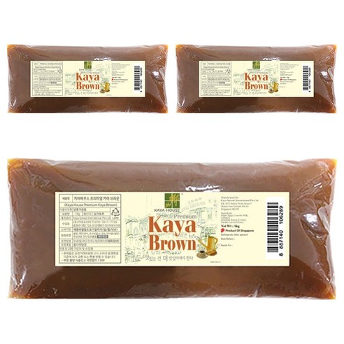 카야하우스 프리미엄 카야브라운 잼, 1kg, 3개