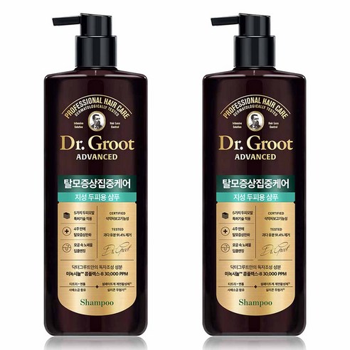 닥터그루트 탈모증상 집중케어 지성 두피용 샴푸, 700ml, 2개