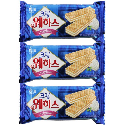 해태제과 크림웨하스, 50g, 3개