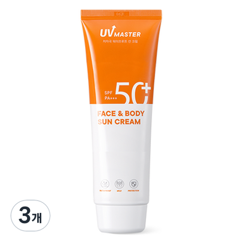 토니모리 대용량 유브이 마스터 페이스 앤 바디 선크림 SPF50+ PA+++, 120ml, 3개