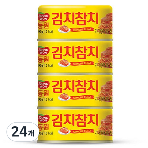 동원 김치참치 통조림, 90g, 24개