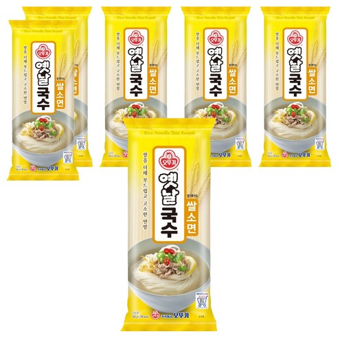 오뚜기 옛날 국수 쌀소면, 500g, 6개
