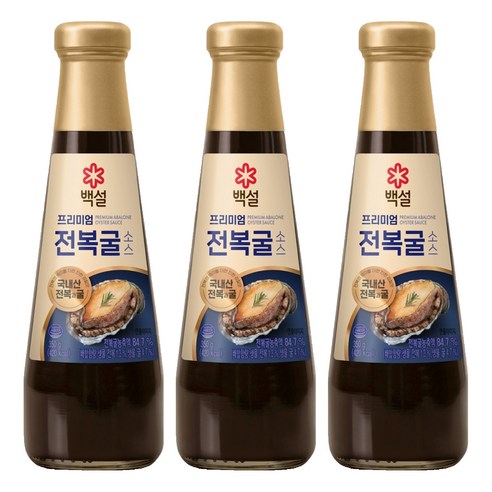 백설 프리미엄 전복굴소스, 350g, 3개
