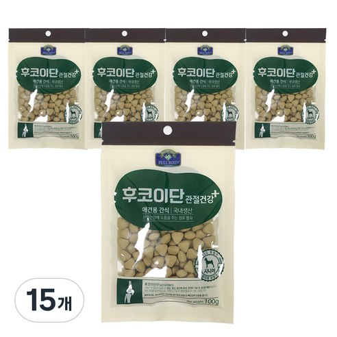 벨버드 후코이단 강아지 간식 100g, 관절건강, 15개