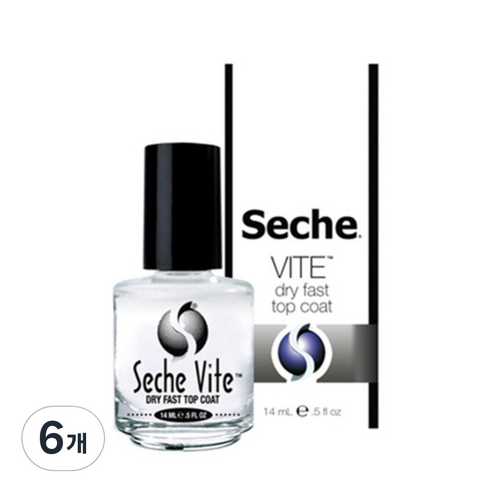 세쉐 바이트 드라이 패스트 탑코트, 14ml, 6개