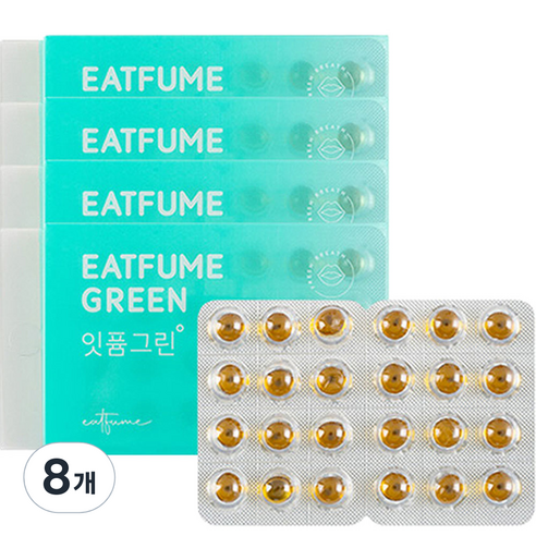 잇퓸 그린 민트향 상쾌한 먹는향, 3.12g, 8개