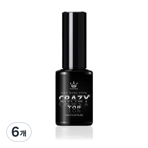 그라시아재팬 논와이프 크레이지 오버레이 탑 젤 14ml, 틱크, 6개