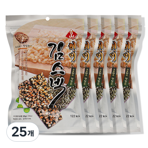 청산에 김스낵 현미, 30g, 25개