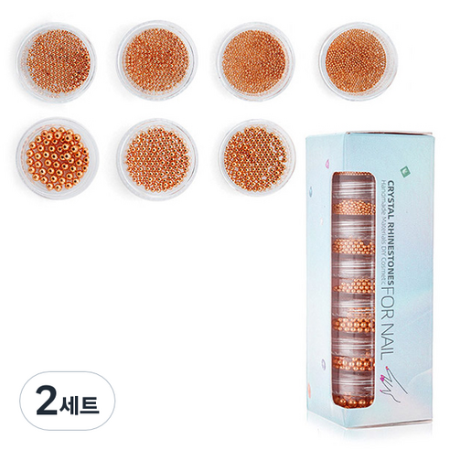 카카스 퍼니네일 구슬 글리터 7종 세트 KN-A4163, 2세트, 로즈골드
