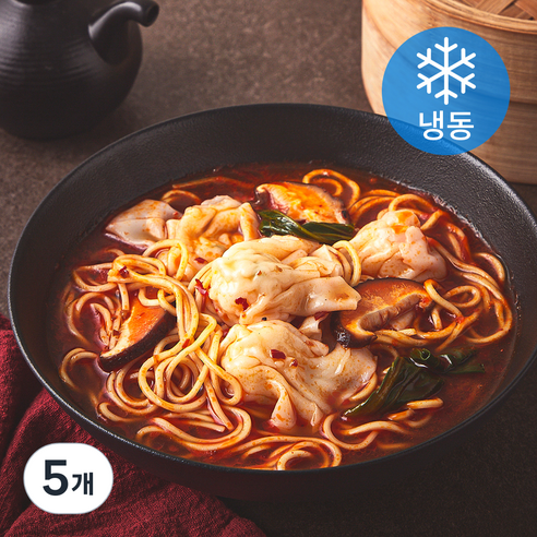 쿡솜씨 티엔미미 홍소새우 완탕면 (냉동), 270g, 5개