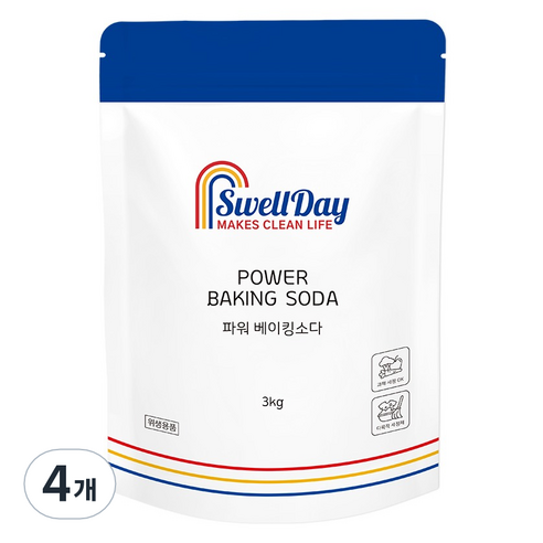 스웰데이 파워 베이킹소다, 4개, 3kg