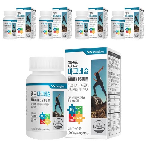 광동제약 마그네슘 90g, 90정, 5개
