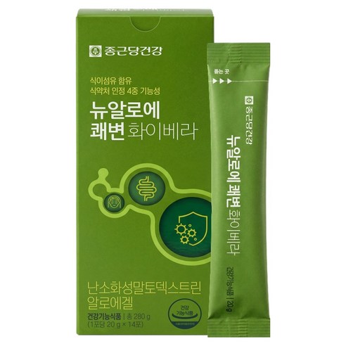 종근당건강 뉴알로에 쾌변 화이베라 14포, 280g, 1개