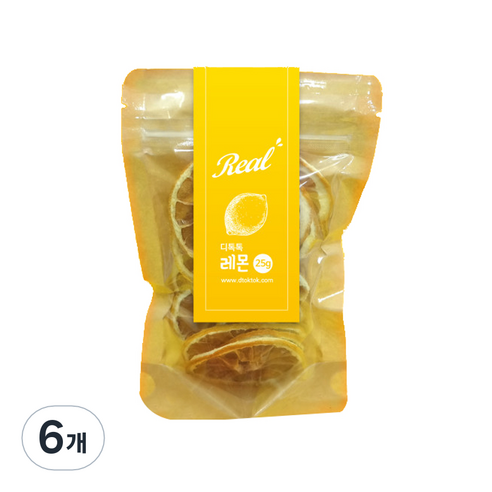 디톡톡 씨있는 실속형 건조 레몬, 50g, 1개입, 6개
