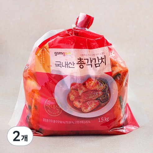 곰곰 국내산 총각 김치, 1.5kg, 2개