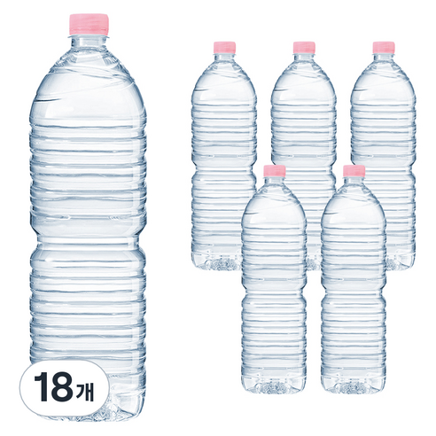 크리스탈 무라벨 생수, 2L, 18개