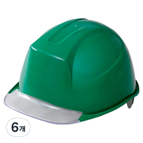 동명 건설현장 공사장 머리보호 신투구형 투명창 안전모 그린 DMS-M-3001(AM-841), 6개