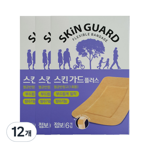 스킨가드 플러스 점보 재생밴드 6p, 12개
