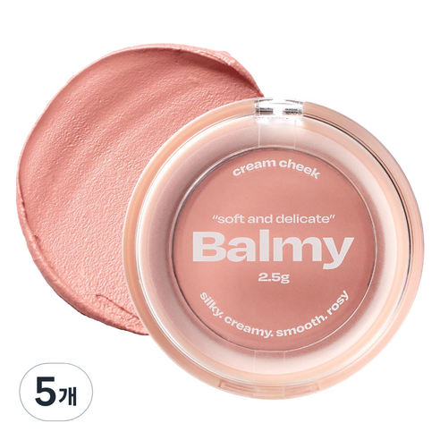 얼터너티브스테레오 바미 크림 치크 2.5g, 5개, 00 누디 애브리콧