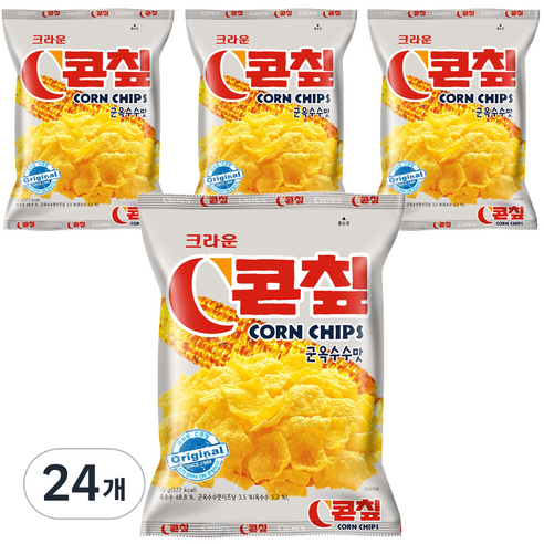 크라운 콘칩, 70g, 24개